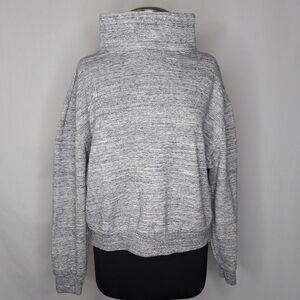 Reflex Fleece Sweatshirt Boxy High Neck Funnel Mock Heathered Gray‎ Medium